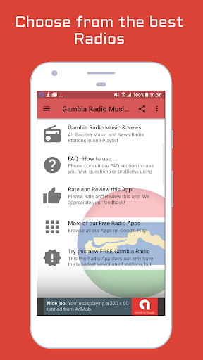 Android application Gambia Radio Music & News screenshort