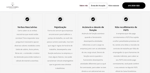 Santana Advocacia Screen 2