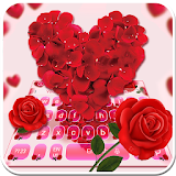 Red Love Rose Petals Keyboard Theme icon