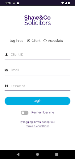 Shaw&Co Portal Screen 3