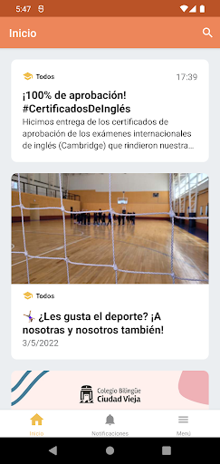 Android application Colegio Bilingüe Ciudad Vieja screenshort