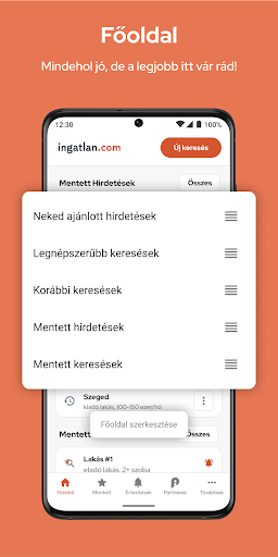 Android application ingatlan.com screenshort
