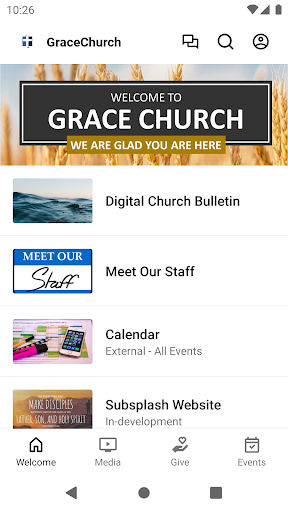 Android application Grace Church Perry screenshort