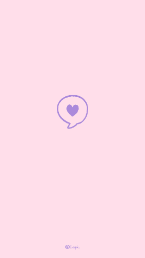 Android application 카카오톡 테마 - 심플 말풍선 하트_핑크퍼플 screenshort