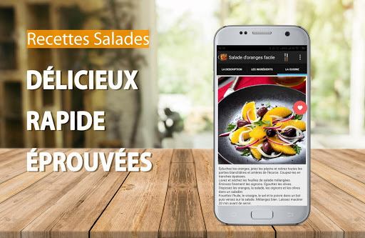 Android application Recettes Salades screenshort