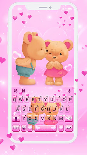 Android application Bear Couple Keyboard Theme screenshort