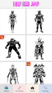 Kamen Rider Japan Pixel Art