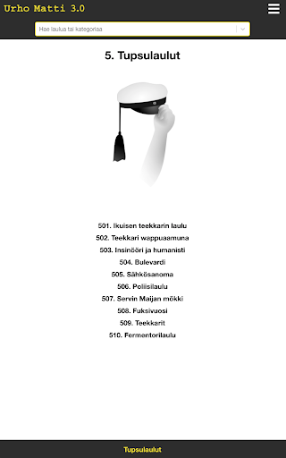Urho Matti 3.0 - laulukirja Screen 3