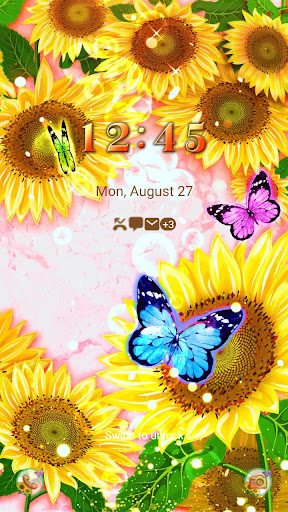 Bubble Sunflower - Wallpaper Screen 2