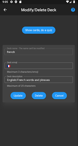 RepeatLearnBasic Screen 2