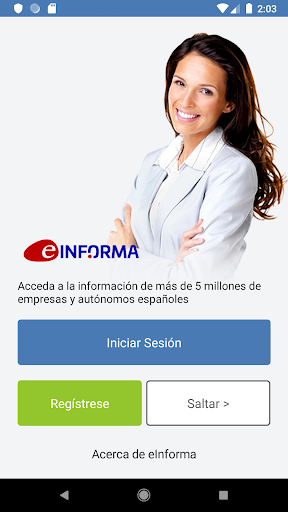Android application Buscador de Empresas eInforma screenshort