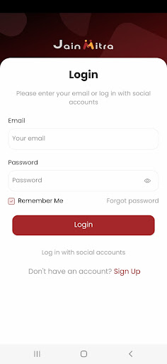 Android application Jain Mitra screenshort