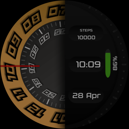 [SSP] Black Dial Watch Face screenshot 15
