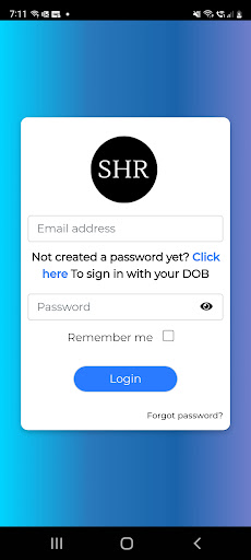 Android application SHR Group E Timesheets screenshort