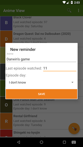 Anime View Screen 2