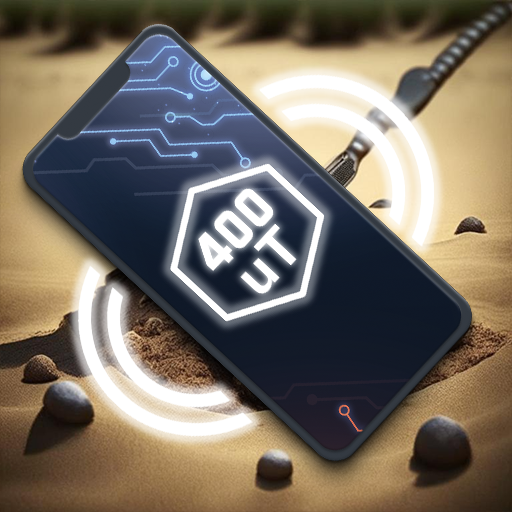 Metal detector from smartphone logo