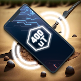 Metal detector from smartphone icon