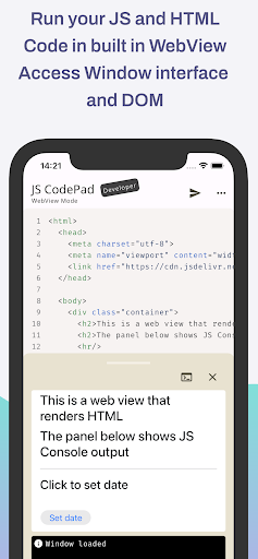 JavaScript Code-Pad Editor&IDE Screen 2