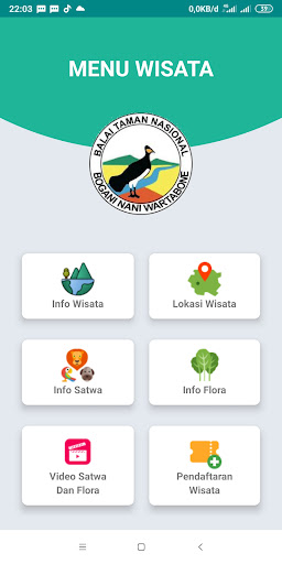 Android application Wisata TNBNW screenshort