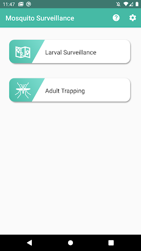 Android application Mosquito Surveillance screenshort