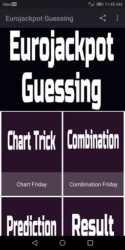 Android application Eurojackpot Guessing screenshort