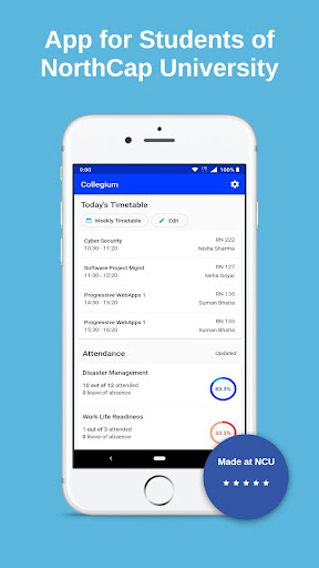 Android application Collegium - Attendance, Timeta screenshort