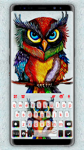 Android application Colorful Cool Owl Theme screenshort