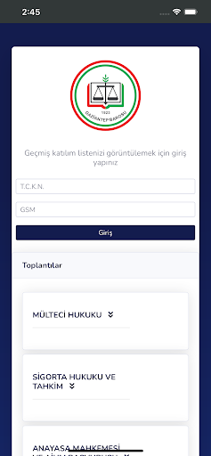 Gaziantep Barosu Eğitim Takip Screen 2