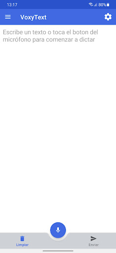 Android application VoxyText: voz a texto screenshort