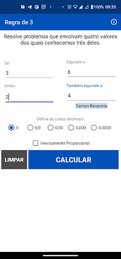 Regra de 3 Screen 3