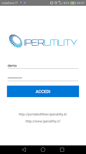 Android application IPERUTILITY screenshort