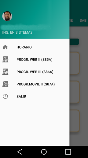 SICEDroid Docente Screen 3