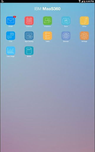 Android application MaaS360 for Bluebird screenshort