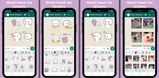 Mochi Peach Cat Stickers for WhatsApp-WAStickerApp