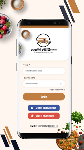 Android application Follow My Food Trucks screenshort