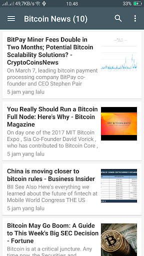 Android application Bitcoin News screenshort