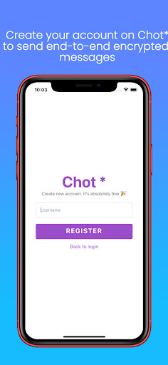 Android application Chot: Secure Instant Messaging screenshort