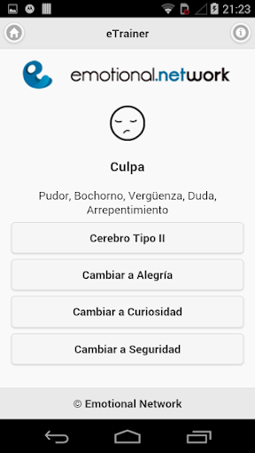eTrainer - Emotional Network Screen 2