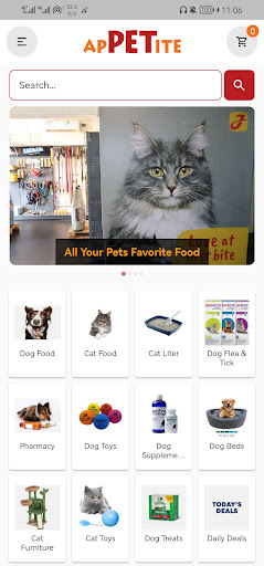 Android application Appetite: Pet Mart screenshort