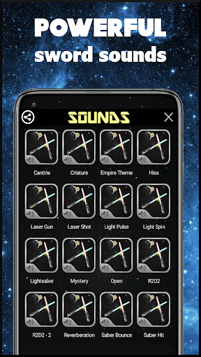 Audio effects of laser swords Screen 3
