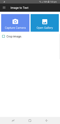 Android application Image To Text screenshort