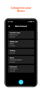 Black Notepad- Notes with lock