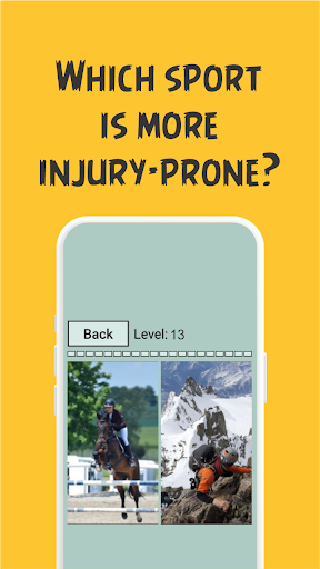 Android application Quiz: Difficult choice screenshort