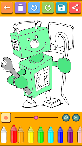 Super Robot Coloring Book Screen 3