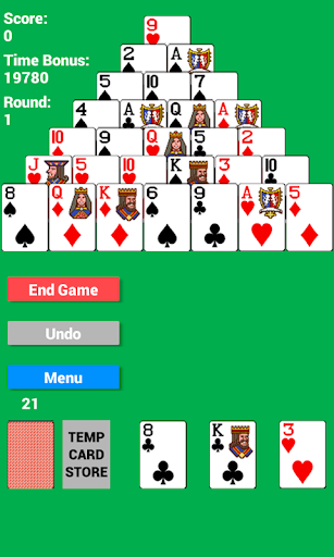 Android application Pyramid Solitaire screenshort