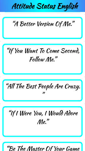 Attitude Status In English