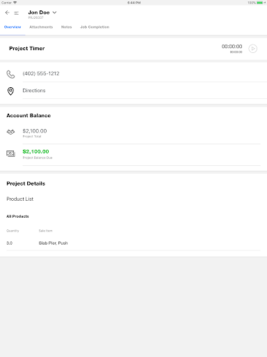 Android application ProductionView screenshort