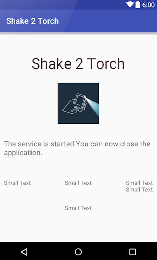 Android application Shake 2 Torch screenshort
