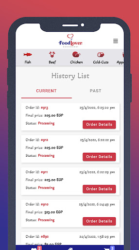 Android application Food Lover screenshort