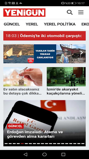 Android application Gazete Yenigün screenshort